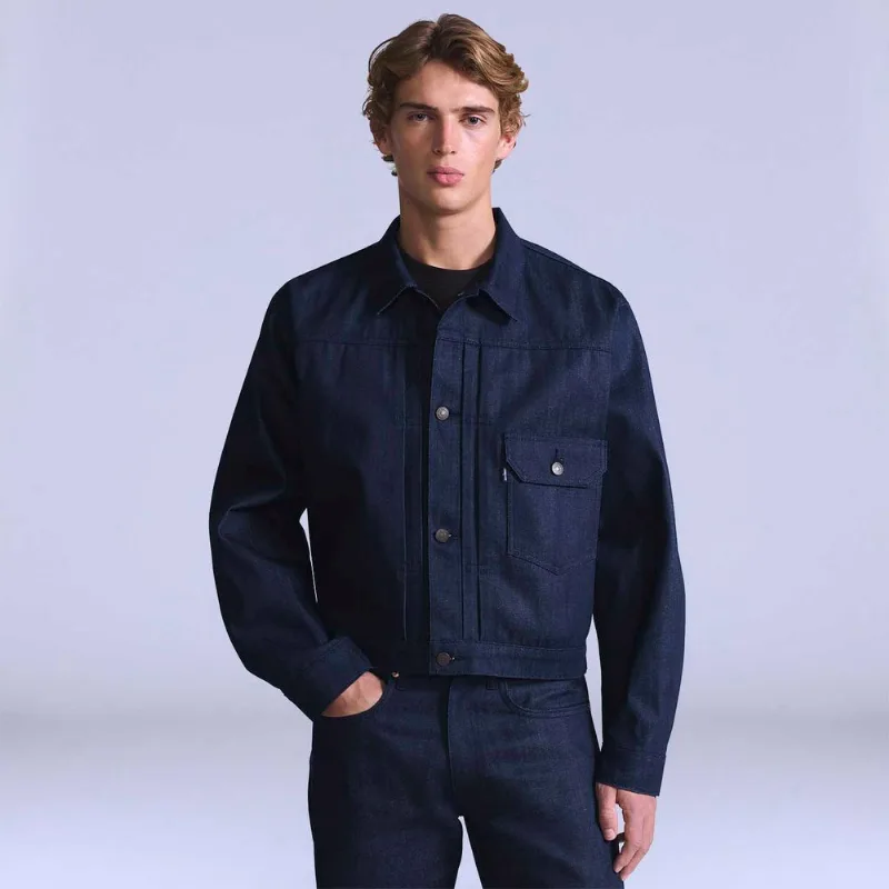 Jaqueta Jeans Levi's® Blue Tab Type II Lavagem Escura - M USA | M BR