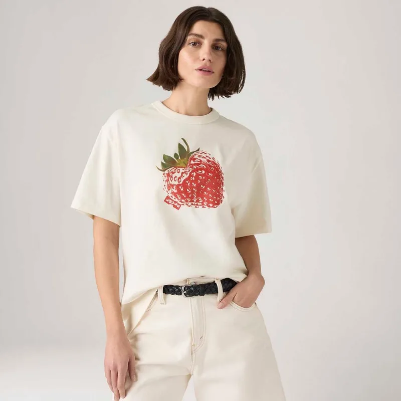 Camiseta Levi's® Tabor Off White Manga Curta - S USA | P BR