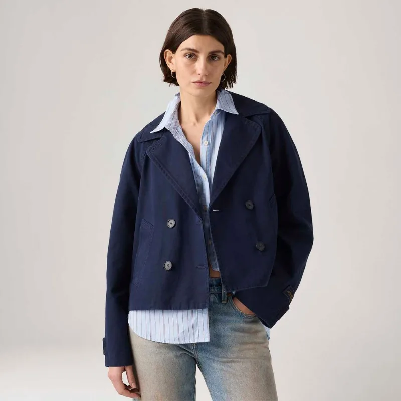 Casaco Levi's® Bree Crop Swing Trench Azul Marinho - S USA | P BR