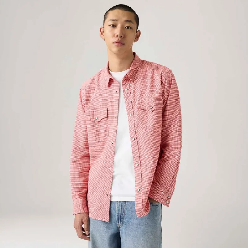 Camisa Levi's® Relaxed Western Xadrez Vermelha - L USA | G BR