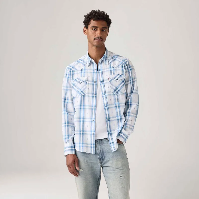 Camisa Jeans Levi's® Western Barstow Standard Xadrez - L USA | G BR