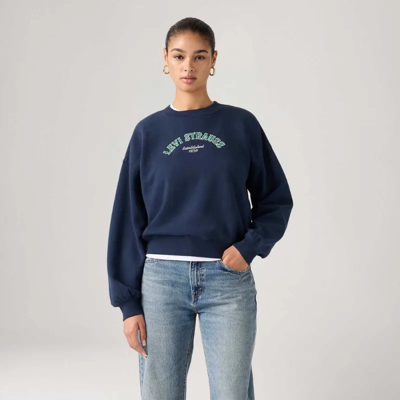 Moletom Levi's® Graphic Boxy Crewneck Azul - S USA | P BR