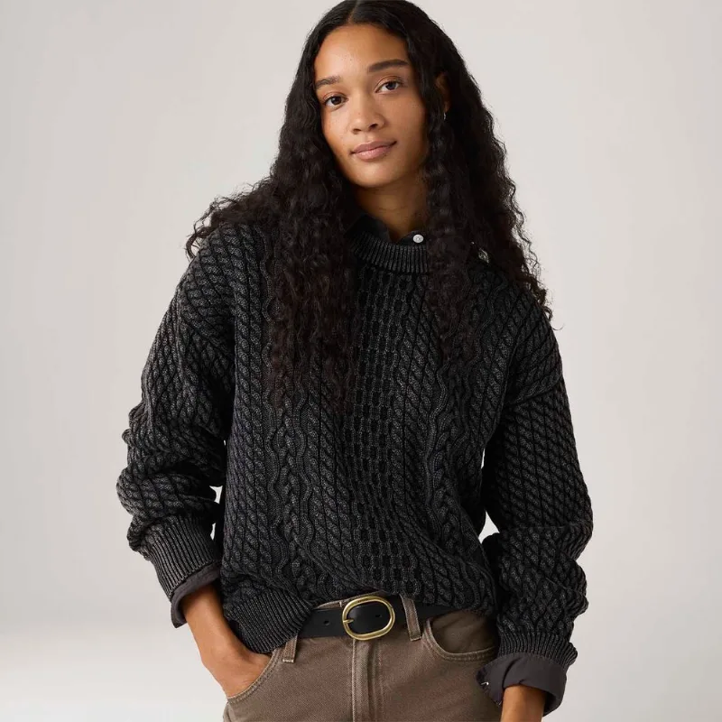 Suéter Levi's® Leilah Cable Preto - XL USA | GG BR