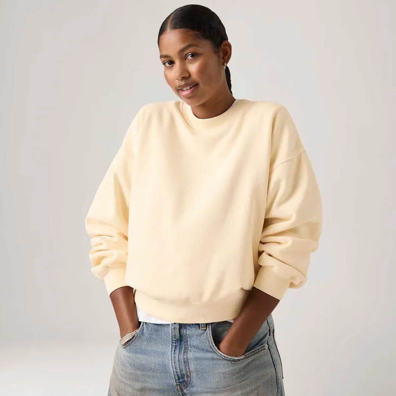 Moletom Levi's® Boxy Crew Neck Amarelo Claro - XS USA | PP BR