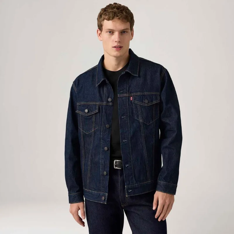 Jaqueta Jeans Levi's® Relaxed Trucker Lavagem Escura - M USA | M BR