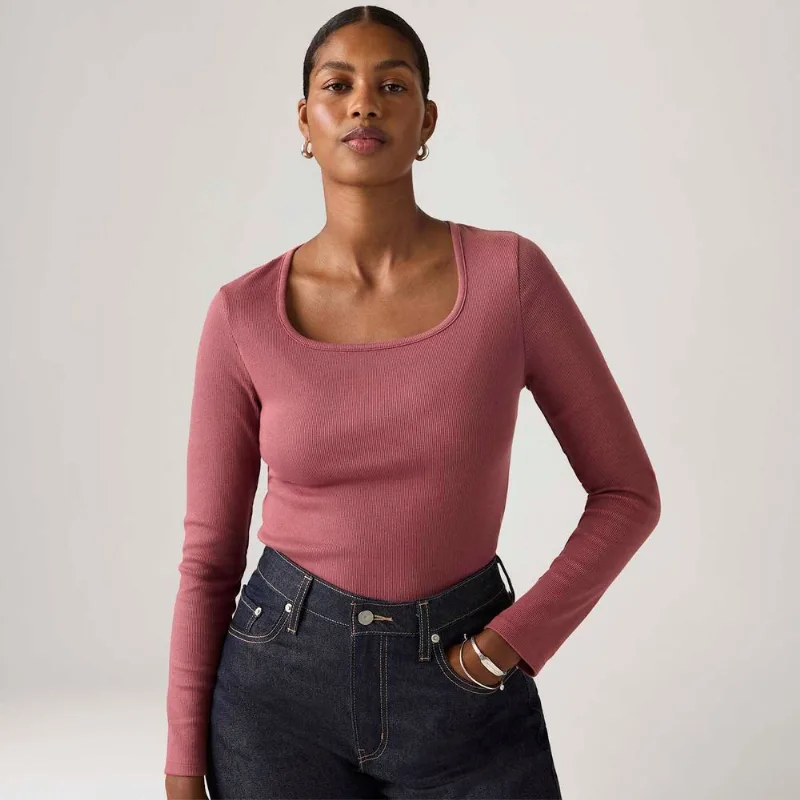 Blusa Levi's® Essential Rosa Manga Longa - M USA | M BR