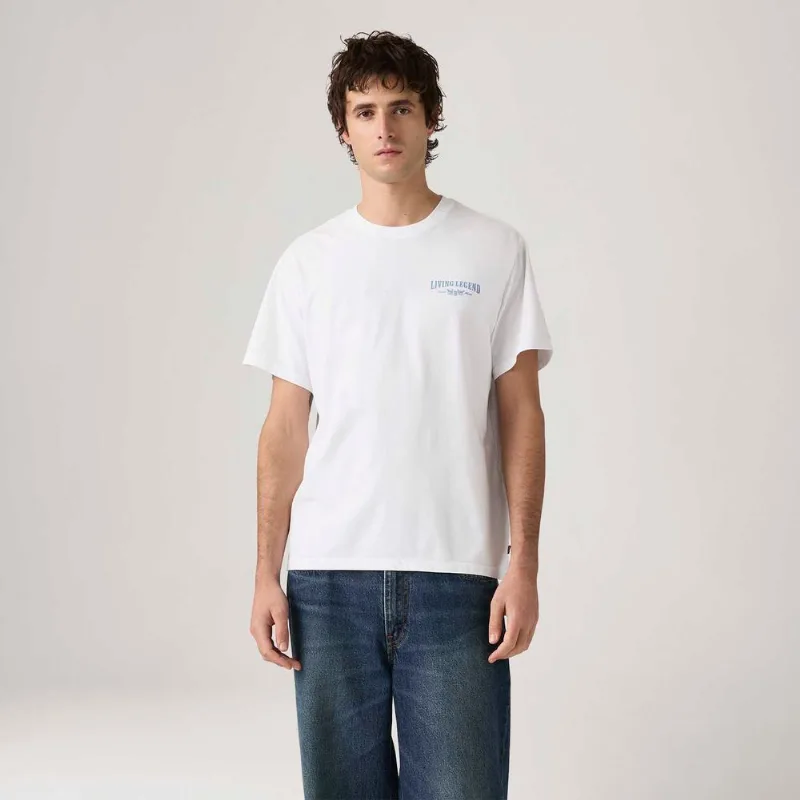 Camiseta Levi's® Relaxed Manga Curta Branca - M USA | M BR