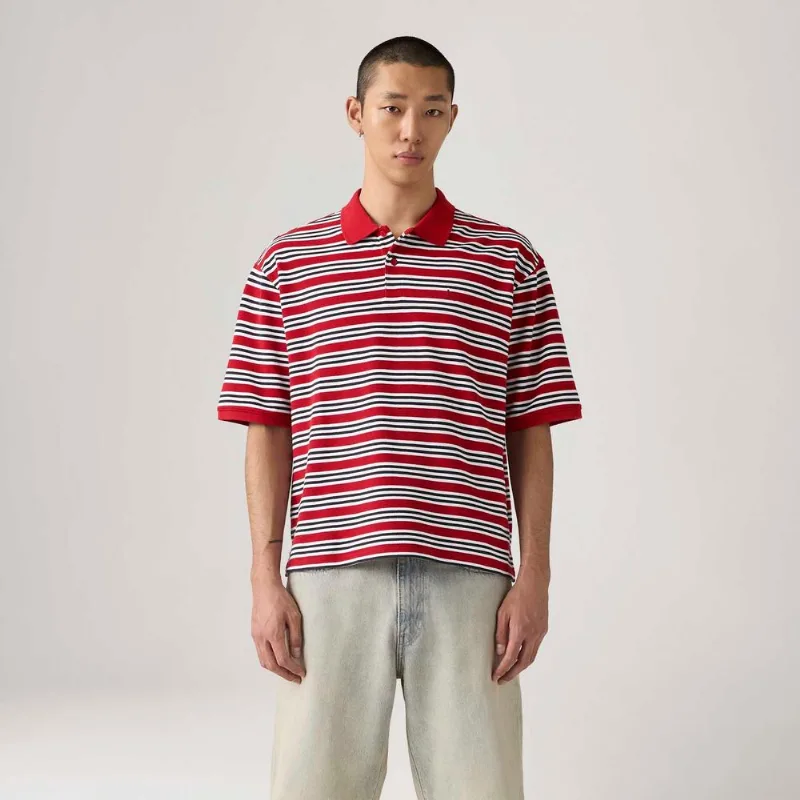 Polo Levi's® Finn Boxy Vermelha Manga Curta - L USA | G BR
