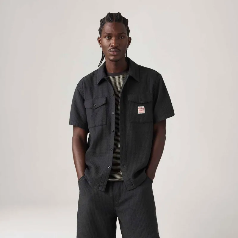 Camisa Levi's® Worker Preta Manga Curta - M USA | M BR