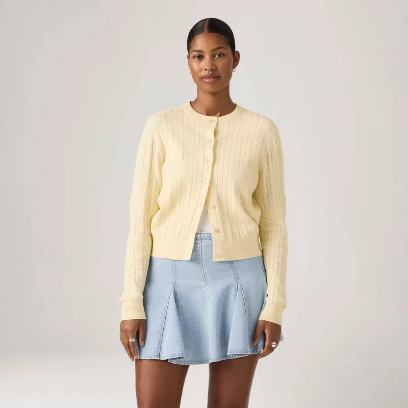 Cardigã Levi's® Super Soft Crewneck Amarelo - S USA | P BR