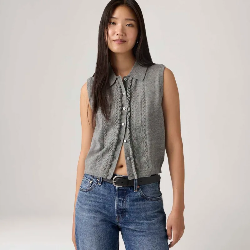 Colete Levi's® Super Soft Ruffle Cinza - S USA | P BR