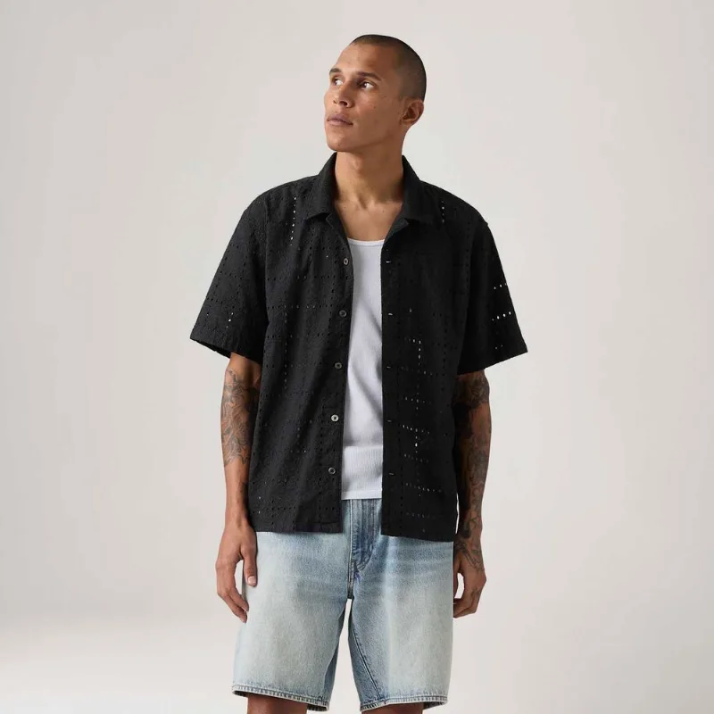 Camisa Levi's® Sunset Standard Preta Manga Curta - L USA | G BR