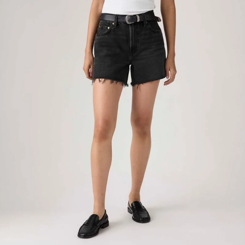 Shorts Jeans Levi's® Ribcage Preto - 34 USA | 46 BR