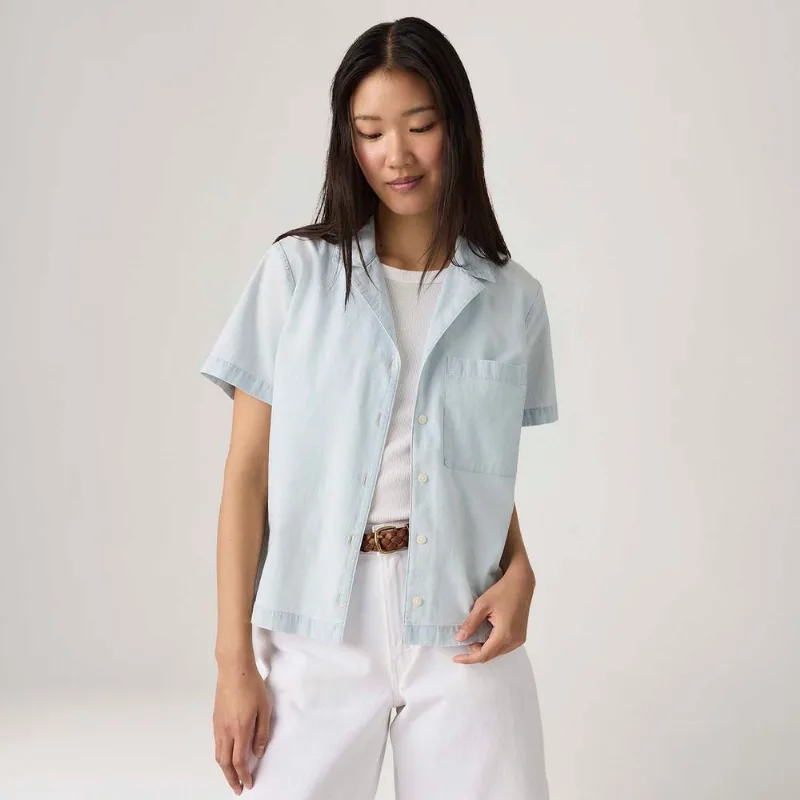 Camisa Levi's® Albie Camp Shirt Azul Clara - S USA | P BR