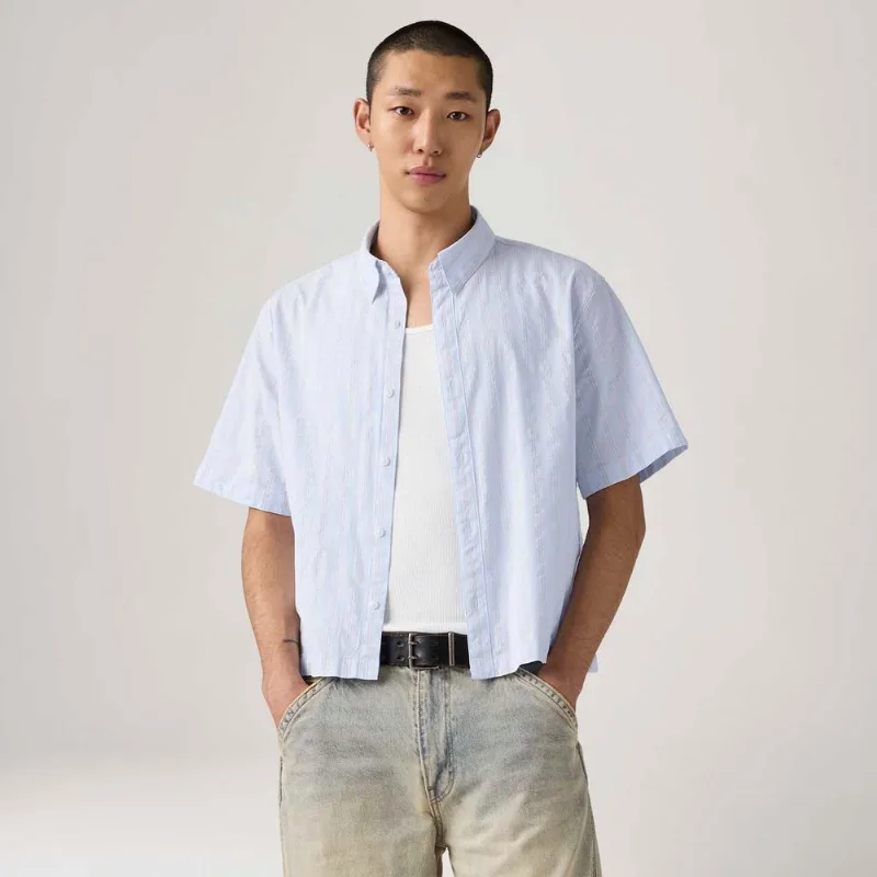Camisa Levi's® Lama Boxy Azul Clara Manga Curta - XL USA | GG BR
