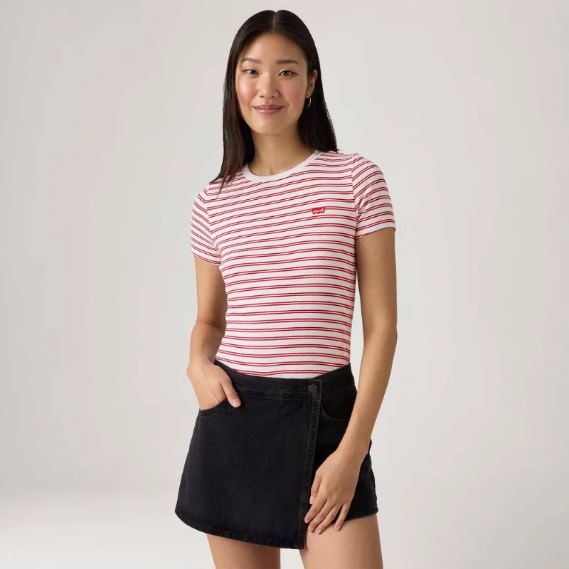 Camiseta Levi's® Hayes Listrada Vermelha - S USA | P BR