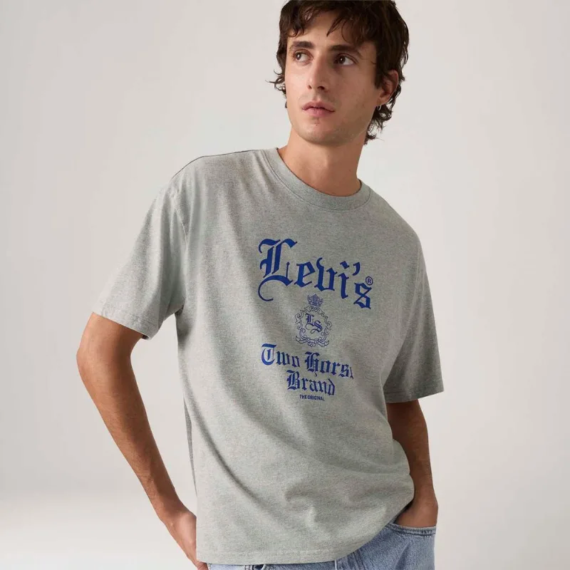 Camiseta Levi's® Graphic Boxy Manga Curta Cinza - XL USA | GG BR