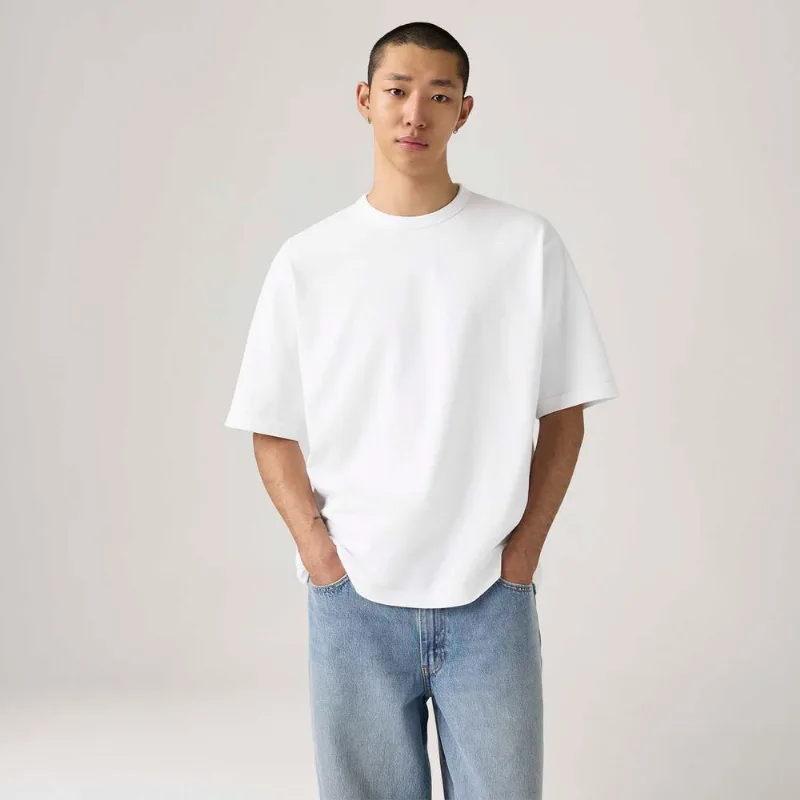 Camiseta Levi's® Heavyweight Loose Branca Manga Curta - S USA | P BR