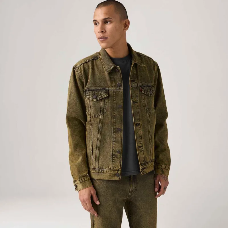 Jaqueta Jeans Levi's® The Trucker Jacket Marrom - L USA | G BR
