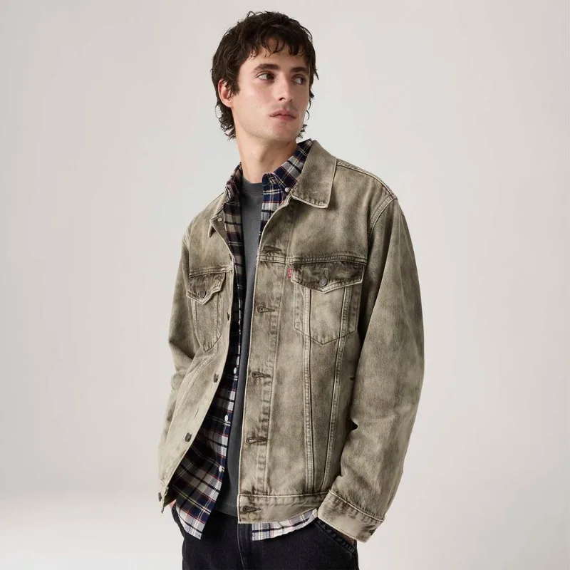 Jaqueta Jeans Levi's® Trucker Relaxed Marrom - XS USA | PP BR