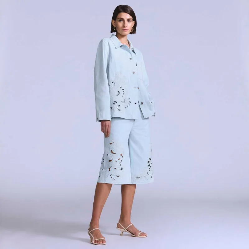 Short Levi's® Blue Tab Embroidered Bandit Branco - 33 USA | 44 BR