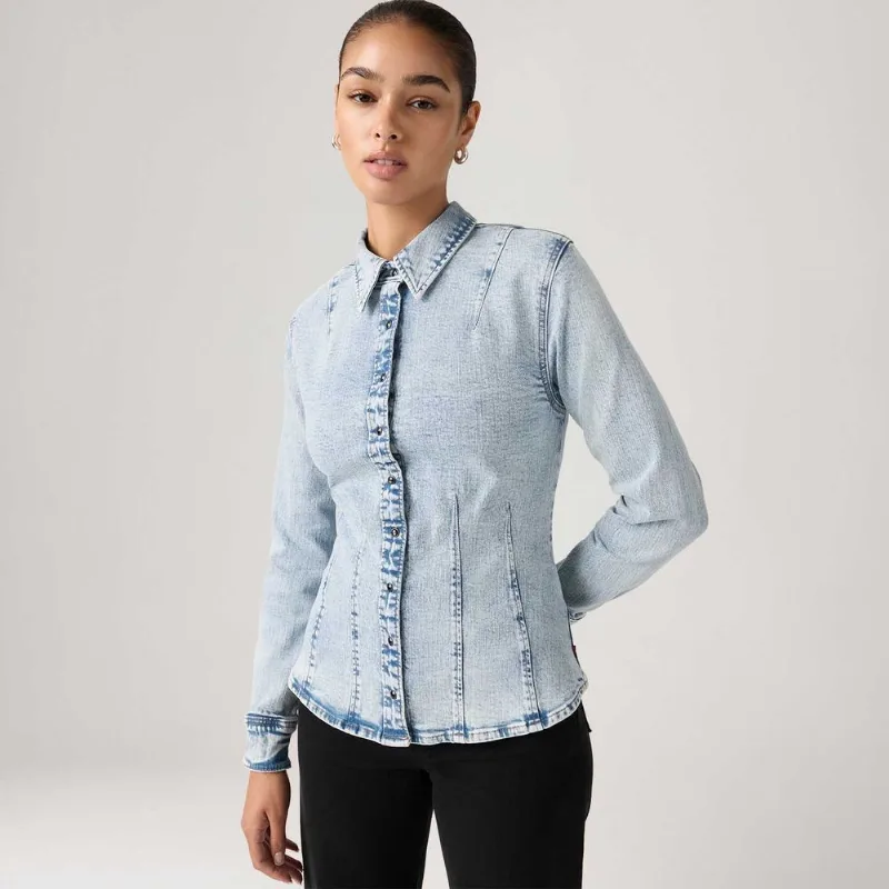 Camisa Levi's® Shaped Lavagem Média - L USA | G BR