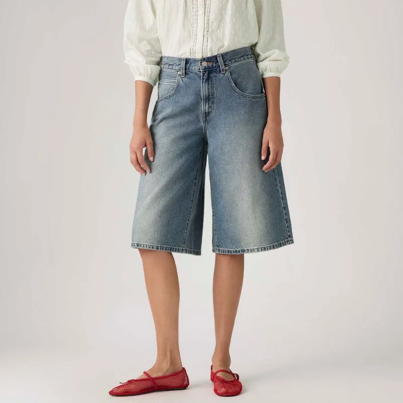 Bermuda Jorts Jeans Levi's® Super Baggy Lavagem Média - 28 USA | 39 BR