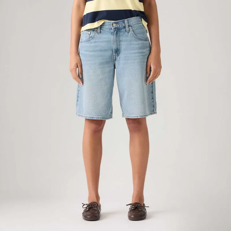 Bermuda Jorts Jeans Levi's® Baggy Dad Lavagem Média - 31 USA | 42 BR