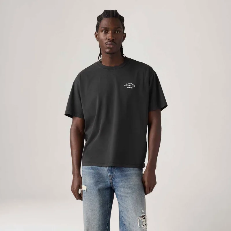 Camiseta Levi's® Graphic Boxy Manga Curta Preta - M USA | M BR