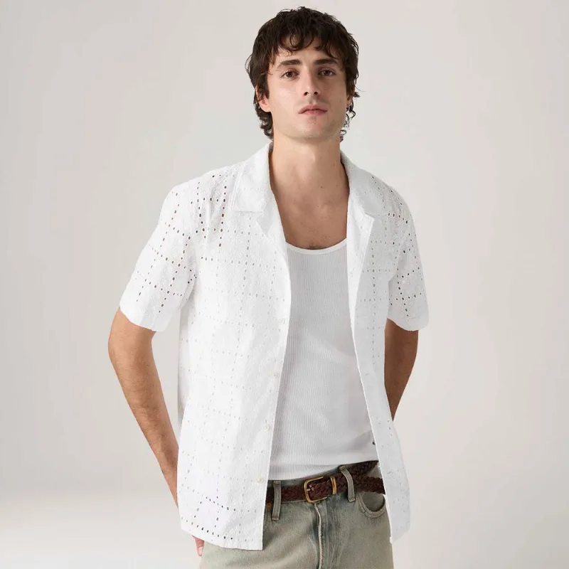 Camisa Levi's® Sunset Standard Branca Manga Curta - XXL USA | EGG BR