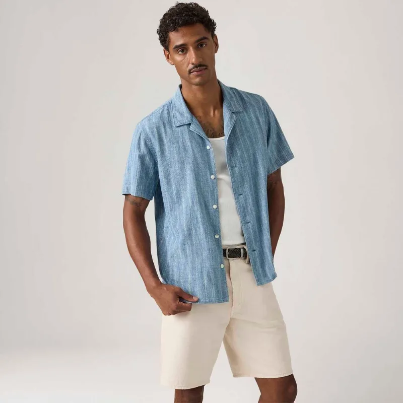 Camisa Levi's® Sunset Standard Azul Manga Curta - S USA | P BR