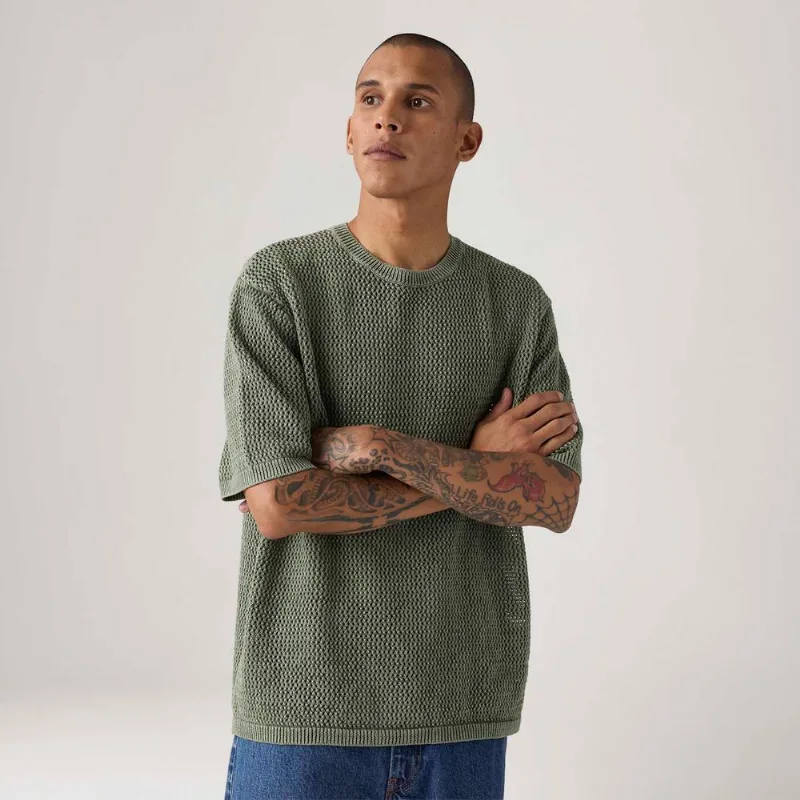 Camiseta Levi's® Stinson Manga Curta Verde Oliva - XXL USA | EGG BR