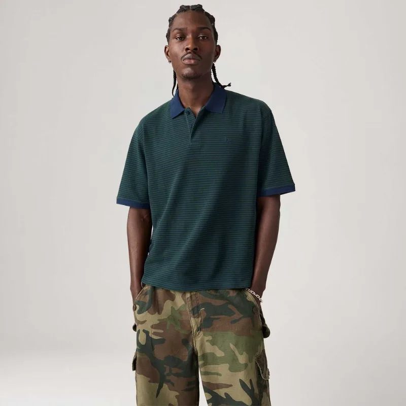 Polo Levi's® Finn Boxy Verde Manga Curta - S USA | P BR