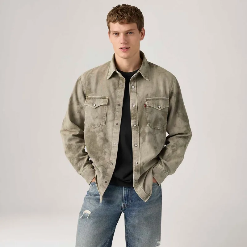 Camisa Levi's® Relaxed Western Cinza Camisa Levi's® Relaxed Western Branca - XL USA | GG BR