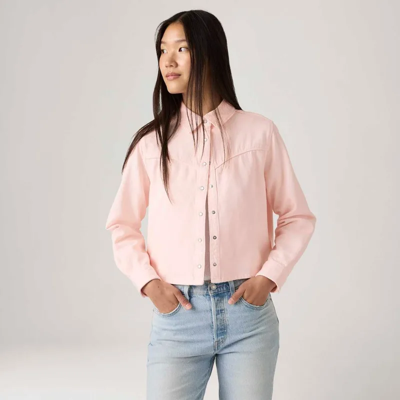 Camisa Jeans Levi's® Logan Tencel Rosa - L USA | G BR