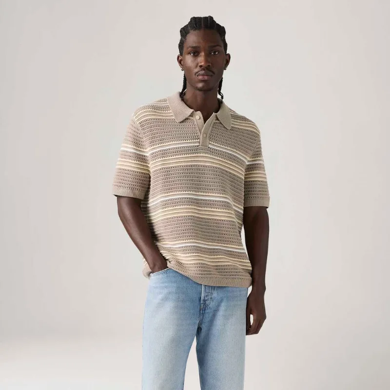 Polo Levi's® Laguna Sweater Manga Curta Cinza Polo Levi's® Laguna Sweater Manga Curta Preta - XXL USA | EGG BR