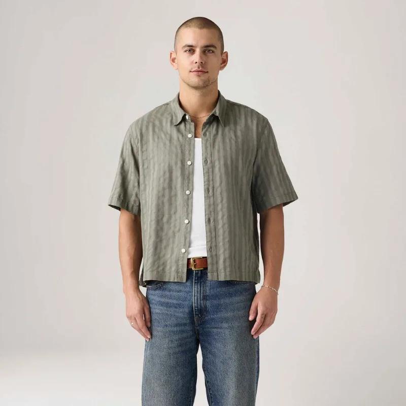 Camisa Levi's® Lama Boxy Cinza Manga Curta - XL USA | GG BR