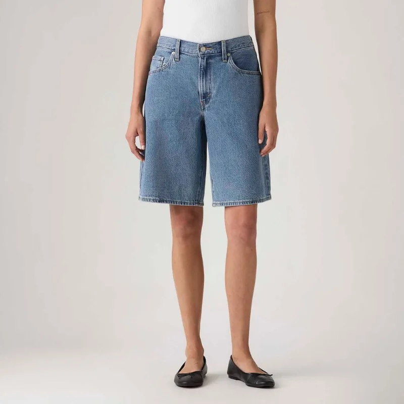 Bermuda Jorts Jeans Levi's® Baggy Dad Lavagem Média - 32 USA | 43 BR