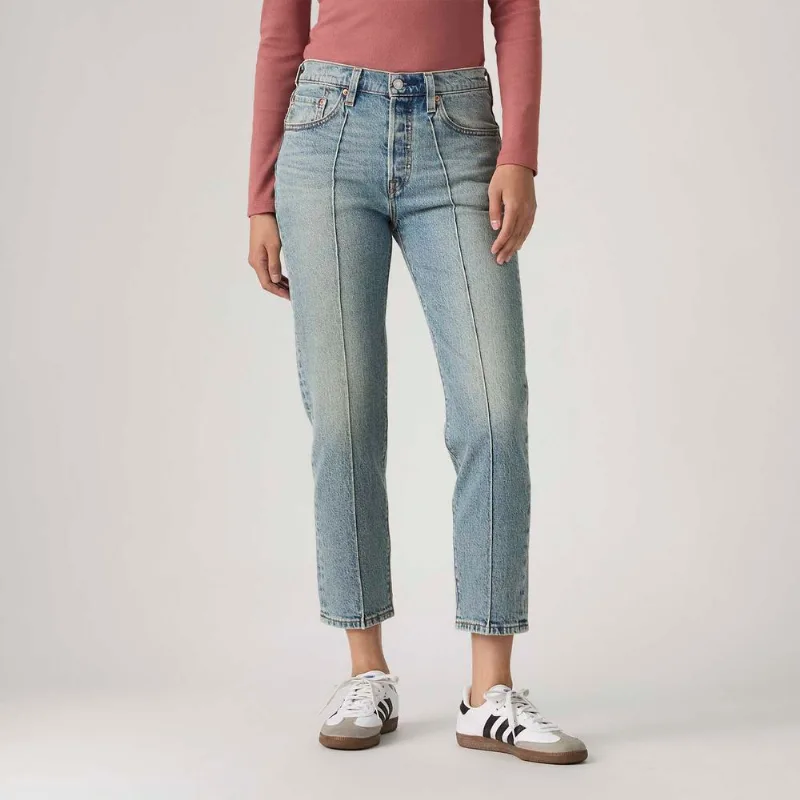 Calça Jeans Levi's® 501® Crop Lavagem Clara - 25X28 USA | 36 BR