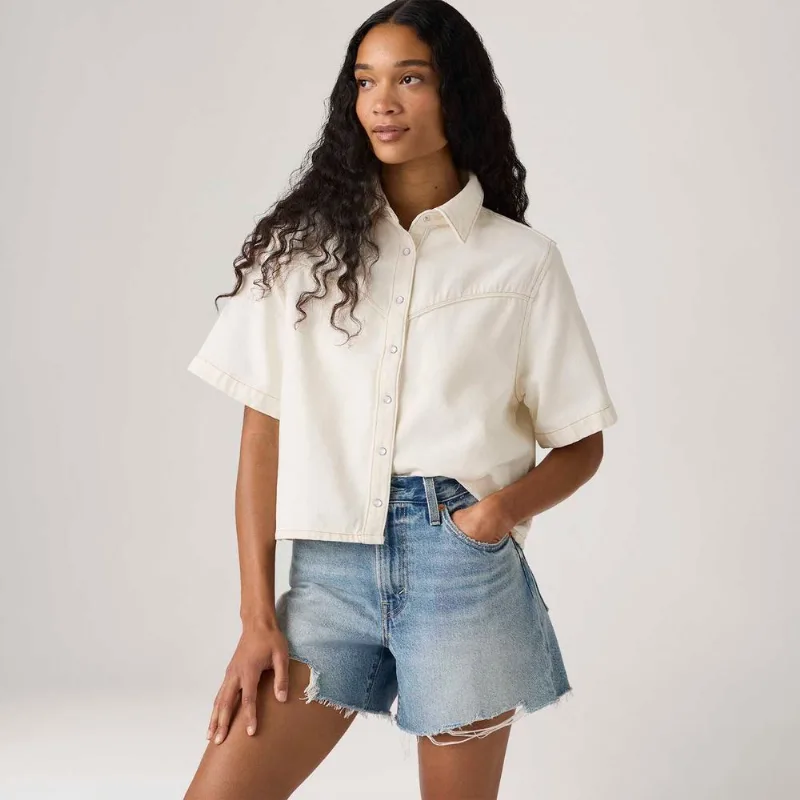 Camisa Levi's® Logan Off White Manga Curta - XL USA | GG BR