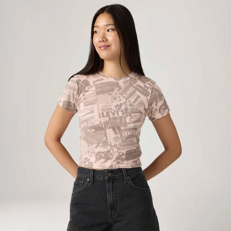 Camiseta Levi's® Graphic Essential Sporty Rosa Manga Curta - M USA | M BR