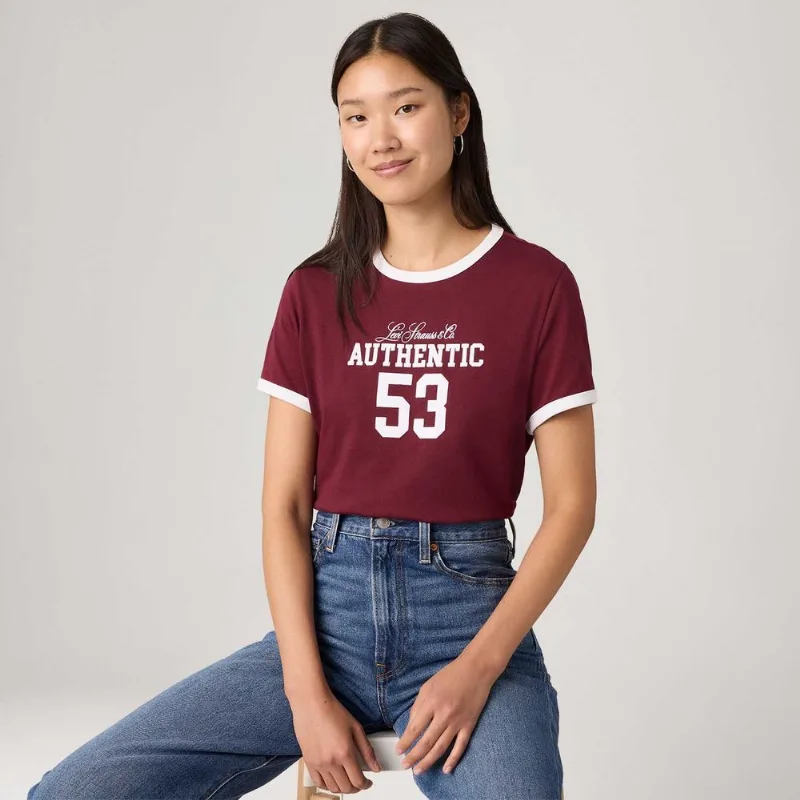 Camiseta Levi's® Graphic Favorite Vermelha Manga Curta - M USA | M BR