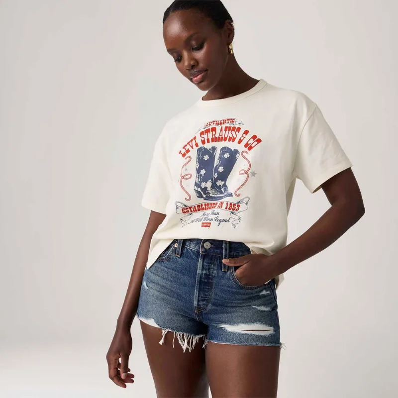 Camiseta Levi's® Vintage Off White Manga Curta - S USA | P BR