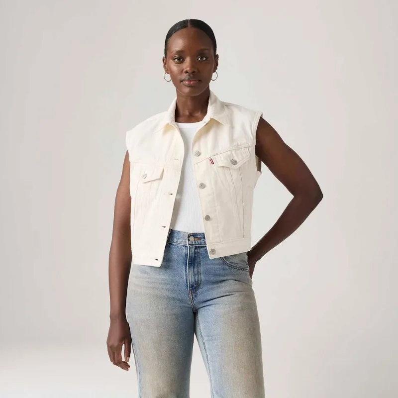 Colete Jeans Levi's® Shrunken 90's Off White - L USA | G BR