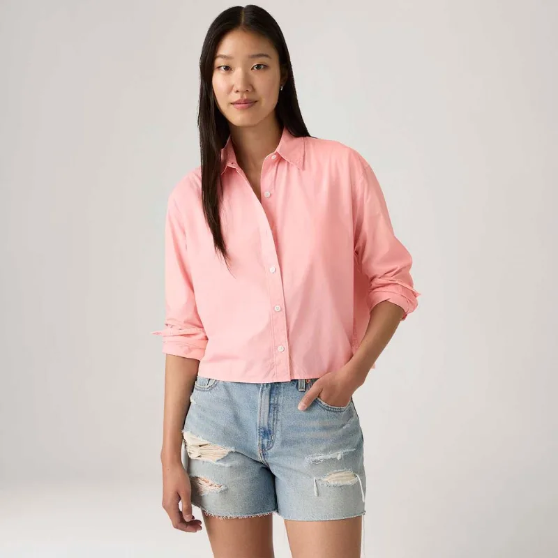 Camisa Levi's® Cropped Harlie Rosa - M USA | M BR