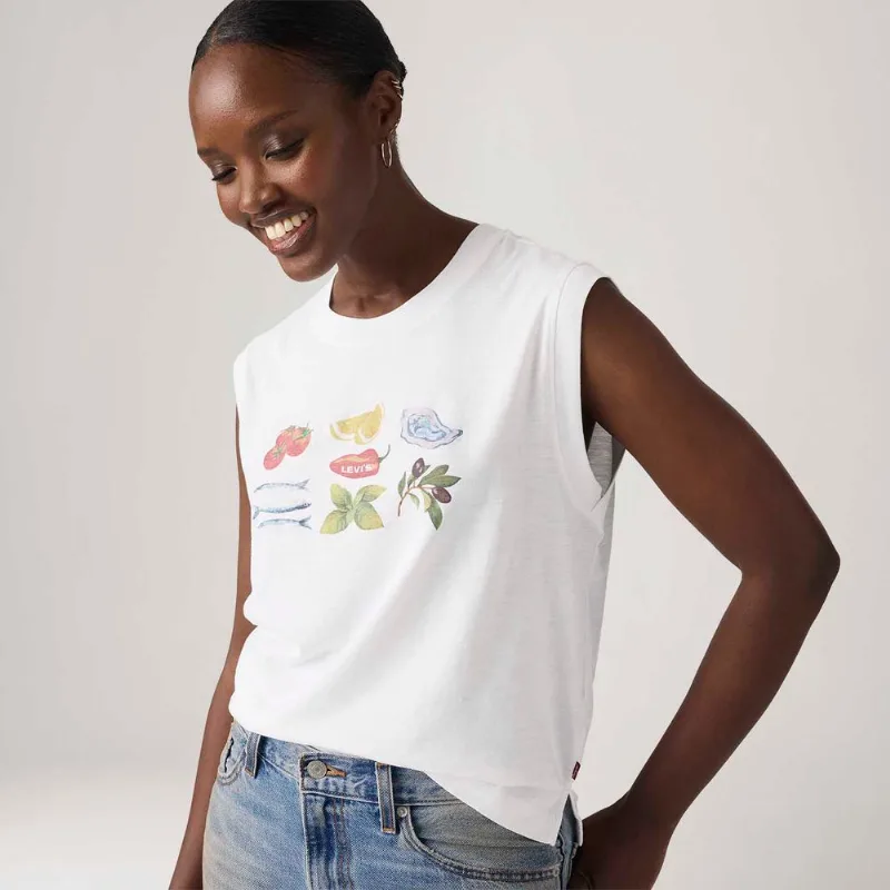Camiseta Levi's® Graphic Boxy Tank Branca - XL USA | GG BR