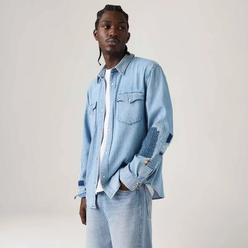 Camisa Levi's® Relaxed Western Lavagem Clara - XL USA | GG BR