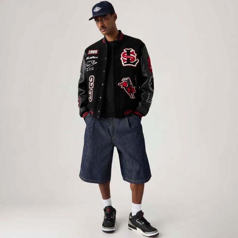 Bermuda Jeans Levi's® X Jordan Baggy Lavagem Escura - 38 USA | 48 BR