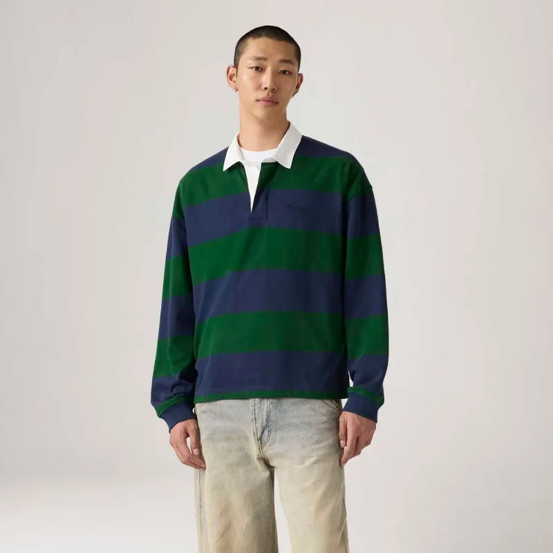 Polo Levi's® Hudson Boxy Rugby Azul Manga Longa - XL USA | GG BR