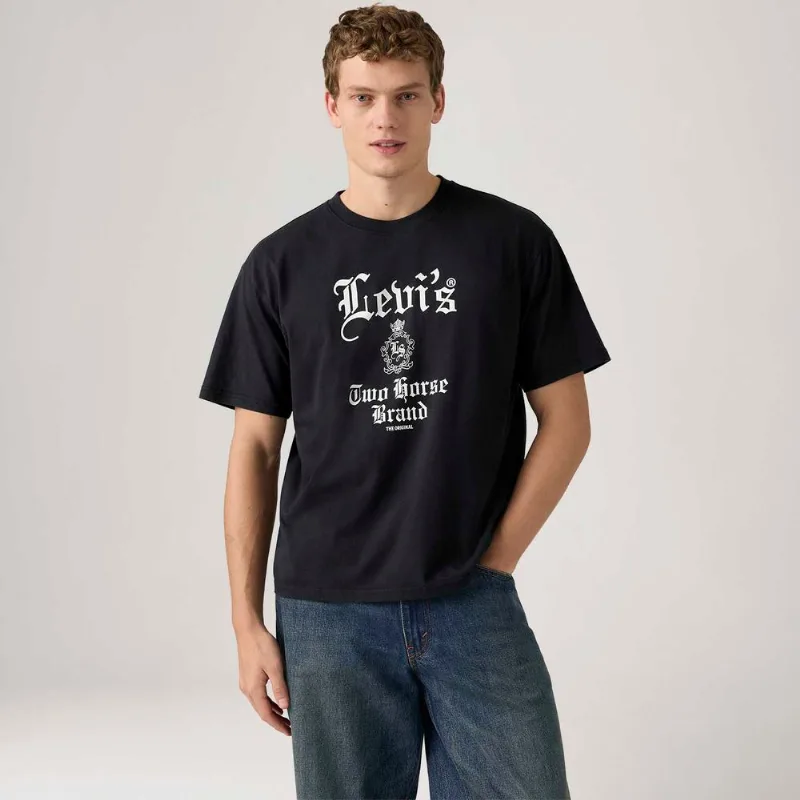 Camiseta Levi's® Graphic Boxy Manga Curta Preta - XXL USA | EGG BR
